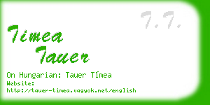 timea tauer business card